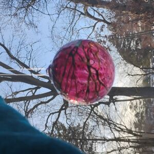 Pink Artisan Handblown Glass Ornament